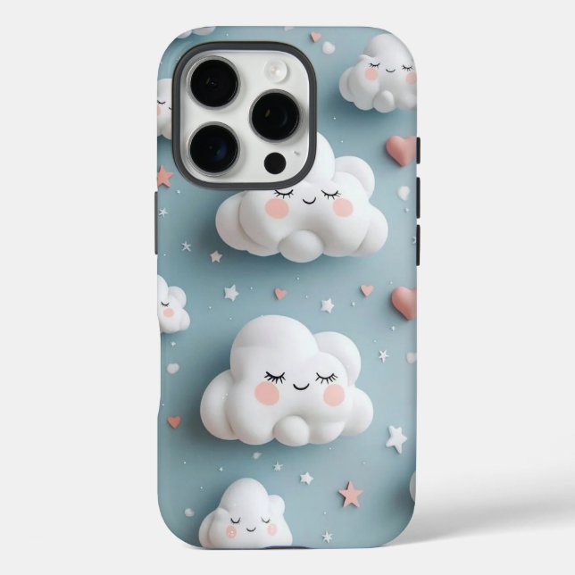 Cute Cloud-Handyhülle ☁️💙 Case-Mate iPhone Hülle (Rückseite)