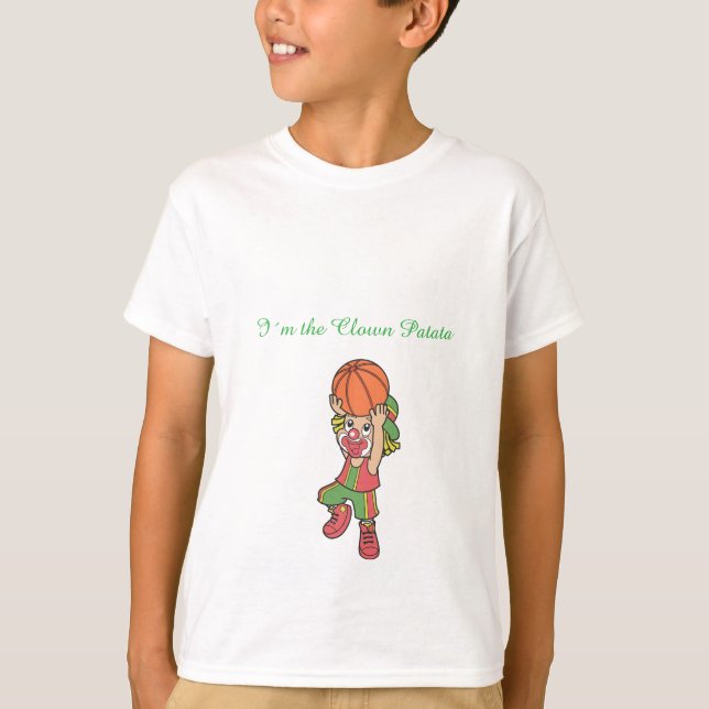 cute clown palying basketball T-Shirt (Vorderseite)