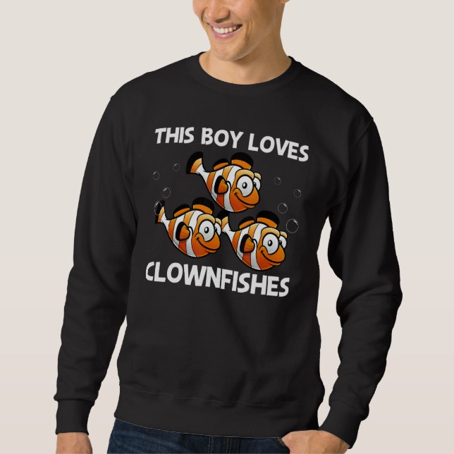 Cute Clownfish For Boys Kids Anemonefish Sea Anima Sweatshirt (Vorderseite)