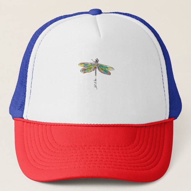 Cute Colored Dragonfly T-Shirt Truckerkappe (Vorderseite)