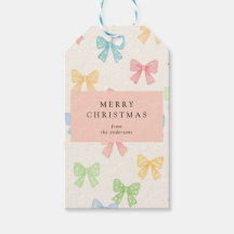 Cute Colorful Bow Pattern Christmas