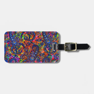 Cute colorful chakra pattern checkbook cover gepäckanhänger