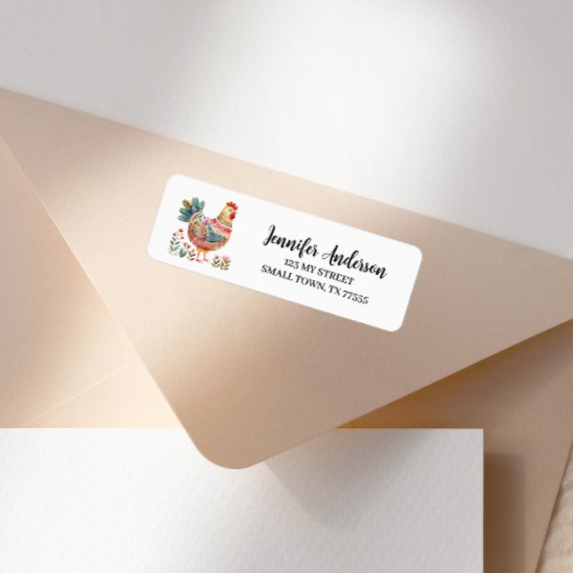 Cute Colorful Chicken Fun Address (Von Creator hochgeladen)