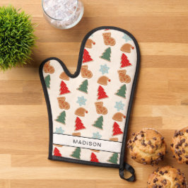 Cute Colorful Cookies Pattern Christmas  Ofenhandschuh
