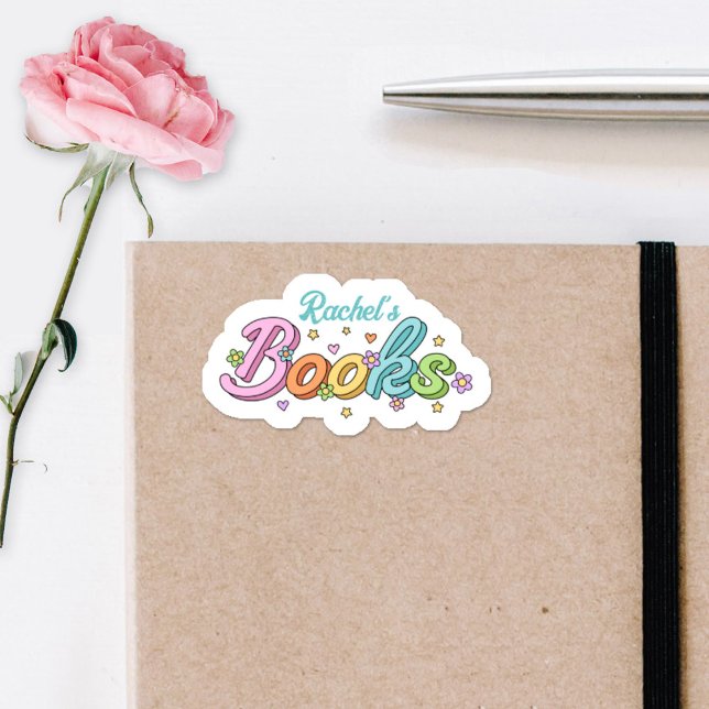 Cute Colorful Customized Name Book Stickers Aufkleber (Von Creator hochgeladen)