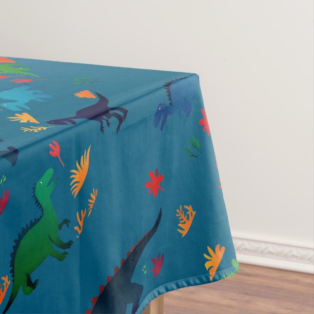 Cute Colorful Dinosaurs Pattern  Tischdecke (Beispiel)