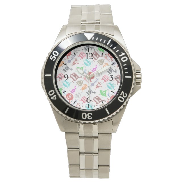Cute colorful funny monsters patterns armbanduhr (Vorderseite)