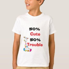 Cute Colorful Giraffe 50% Trouble Art T-Shirt