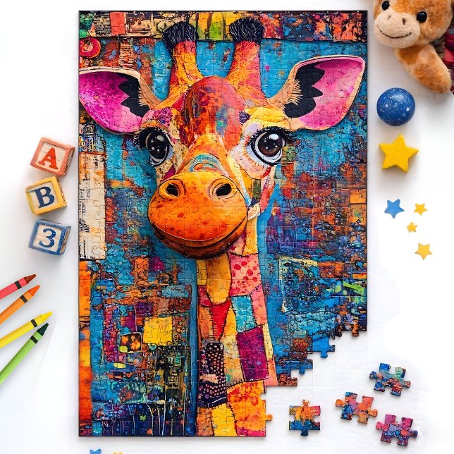 Cute Colorful Giraffe Puzzle (Von Creator hochgeladen)