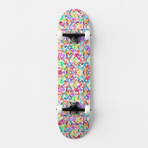 Cute colorful hearts patterns Case-Mate iPhone Hül Skateboard