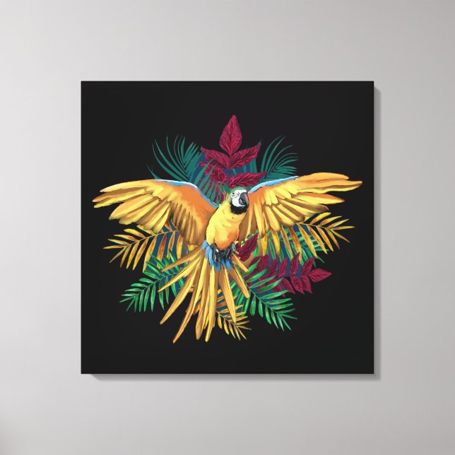 Cute colorful Parrot Design Leinwanddruck (Vorderseite)