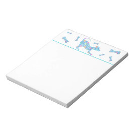 Cute Colorful Playful Dog Notepad Notizblock