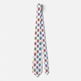 Cute Colorful Robot Pattern Krawatte