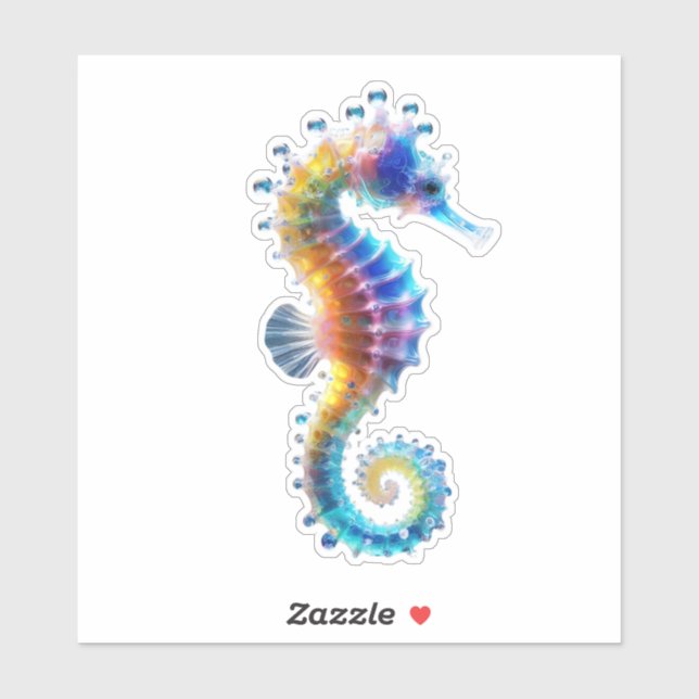 Cute Colorful Seahorses Aufkleber (Blatt)