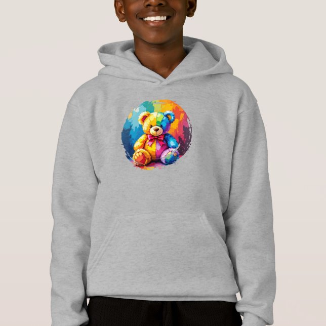 cute colorful teddy T-Shirt Hoodie (Vorderseite)
