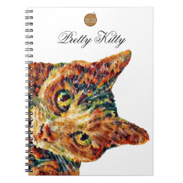 Cute Colourful Cat Notebook Notizblock