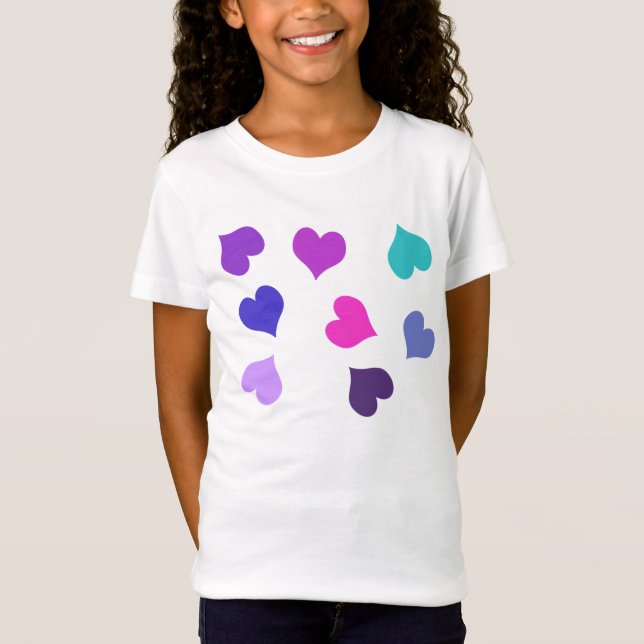 Cute colourful hearts T-Shirt (Vorderseite)