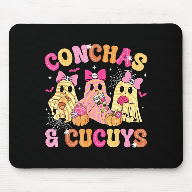 Cute Conchas And Cucuys Ghost Funny Mexican Hallow Mousepad (Vorne)