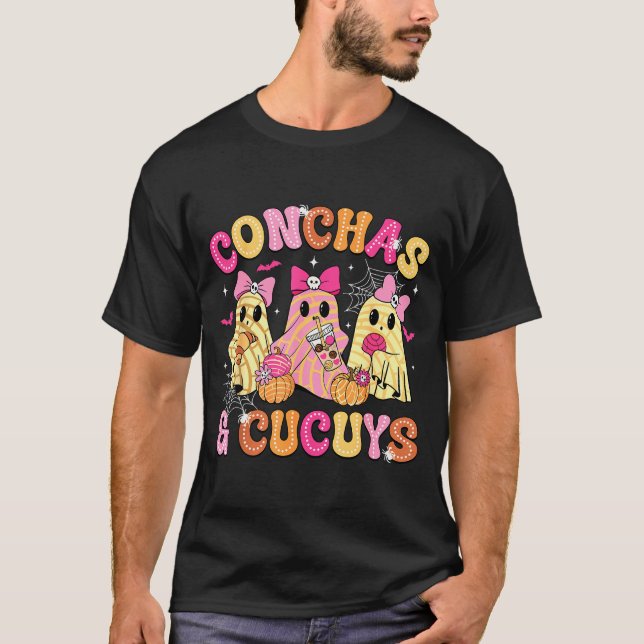 Cute Conchas And Cucuys Ghost Funny Mexican Hallow T-Shirt (Vorderseite)