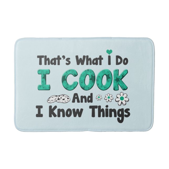 Cute cook word art kitchen badematte (Vorderseite)