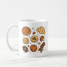 Cute cookies and bread bakery kaffeetasse