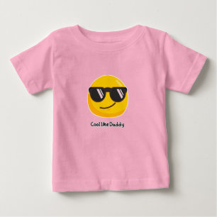Cute Coole Wie [Papa] Sonnenbrille Emoji Kinder T- Baby T-shirt