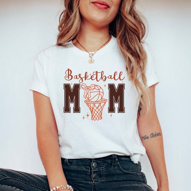 Cute Coquette Basketball Mom T-Shirt (Von Creator hochgeladen)