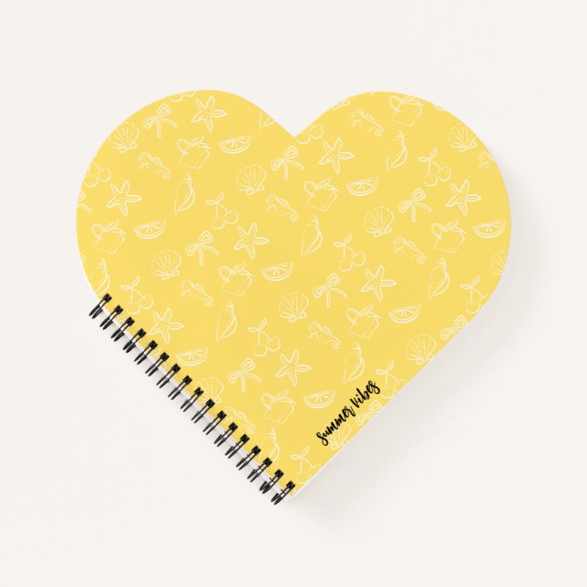 Cute Coquette Bows and Cherries Pattern Notebook Notizbuch (Vorderseite)