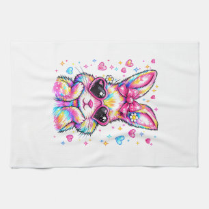 Cute Coquette Tie Dye Kaninchen Osterhase Frauen G Geschirrtuch