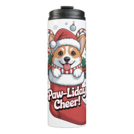 Cute Corgi Christmas Mug – Paw-liday Cheer Coffee Thermosbecher