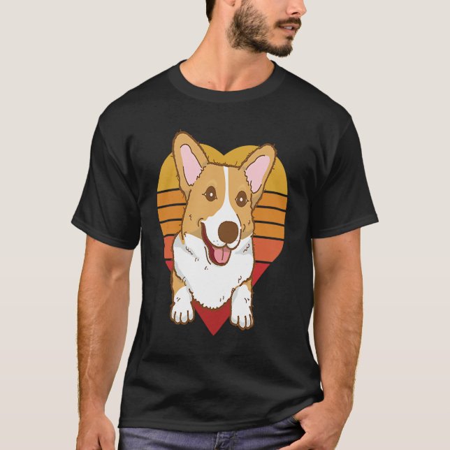 Cute Corgi Dog T-Shirt (Vorderseite)