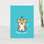 Cute Corgi Happy Birthday  Feiertagskarte<br><div class="desc">Cute Corgi Happy Birthday Holiday Card</div>