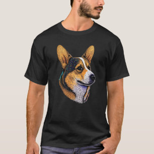 Cute Corgi Liebhaber Farbige Kunst Hundemama Hunde T-Shirt