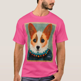 Cute Corgi Painting T-Shirt