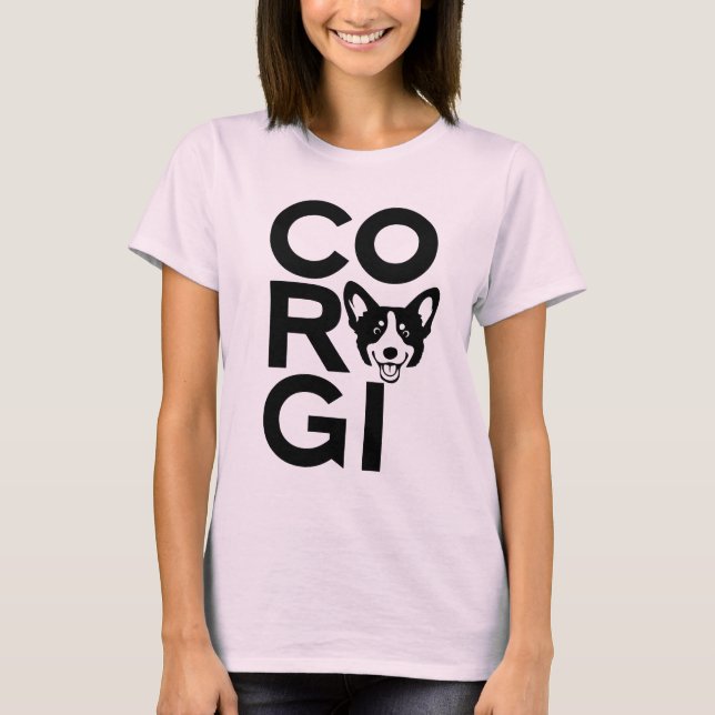 "Cute & Corgi Proud" T-Shirt (Vorderseite)
