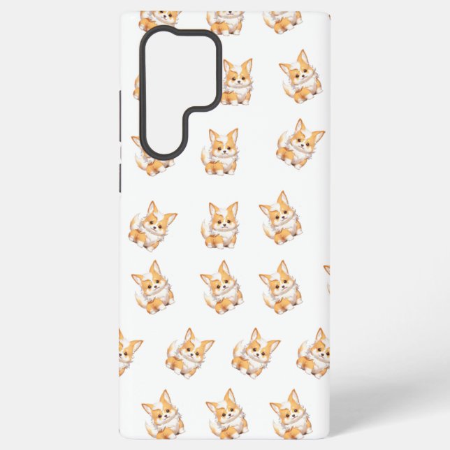 Cute Corgi Puppy Pattern Phone Case Samsung Galaxy Hülle (Rückseite)