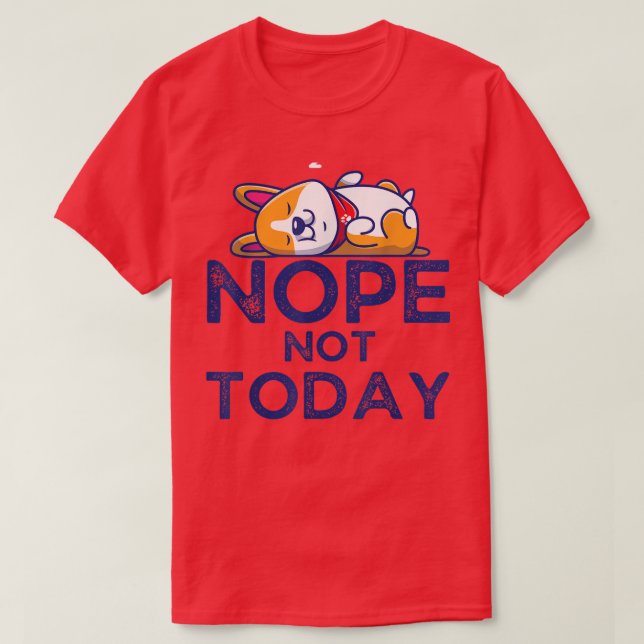 Cute Corgi Sleeping Cartoon Vector Illustration  T-Shirt (Design vorne)