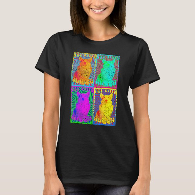 Cute Corgi Tee Psychedelic Rock N Roll Dog (Vorderseite)