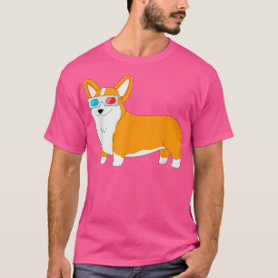 Cute Corgi With Sun Glasses Funny Dog Lover Design T-Shirt