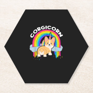 Cute Corgicorn _ Einhorn Regenbogen _ Corgi Besitz Untersetzer