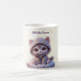 Cute Cosmic Cat Mug – Pastel Galaxy Kitten Kaffeetasse
