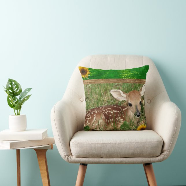 Cute Country Living Deer Throw Pillow Kissen (Stuhl )