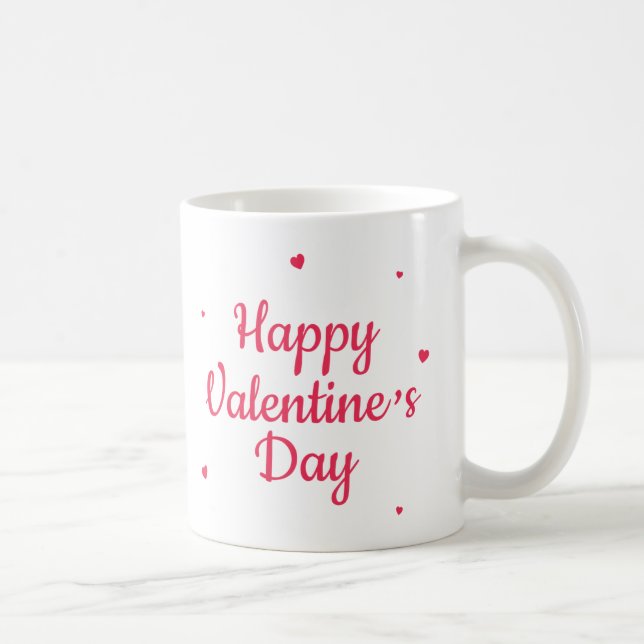 Cute Couple Heart Illustration Romantic Gift Kaffeetasse (Rechts)