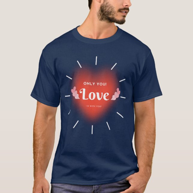 Cute Couple Love Heart Tee (Vorderseite)