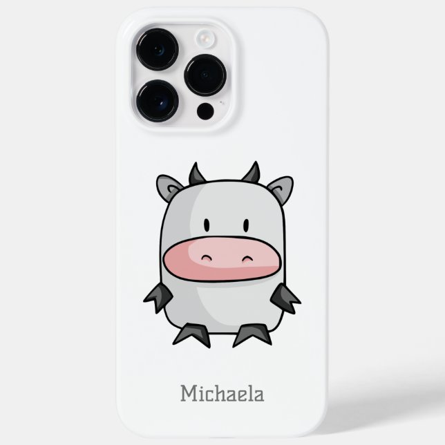Cute Cow Cartoon Case-Mate iPhone Hülle (Rückseite)