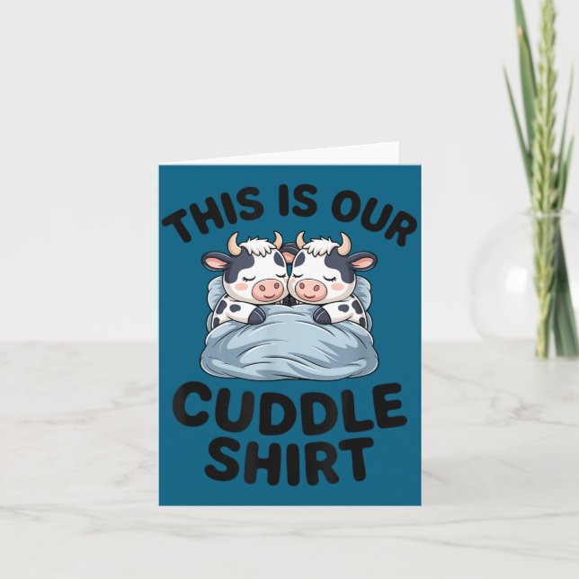 Cute Cow Couple This Is Our Cuddle  Karte (Vorderseite)