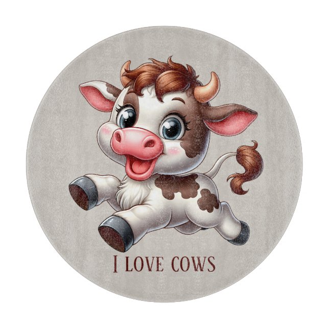 Cute cow lovers customizable schneidebrett (Vorderseite)