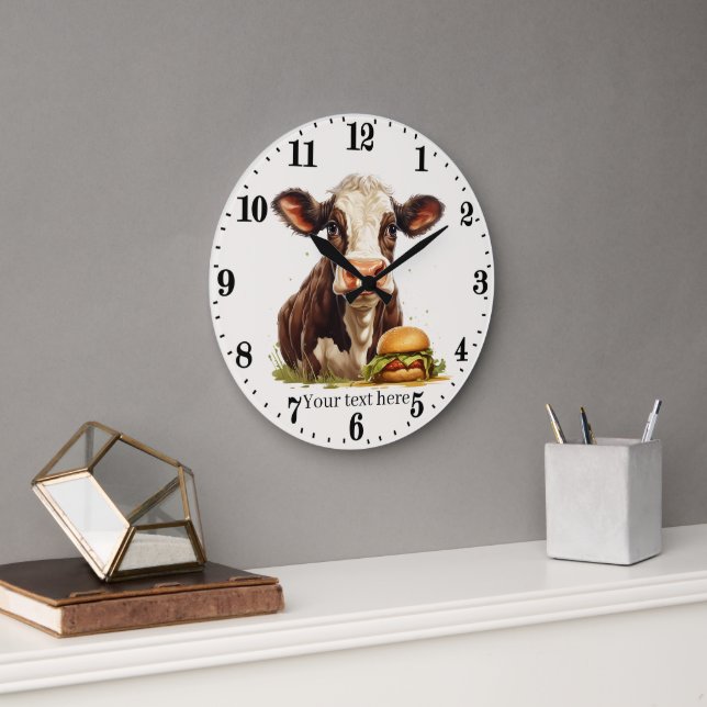 cute cow lovers kitchen große wanduhr (Büro)