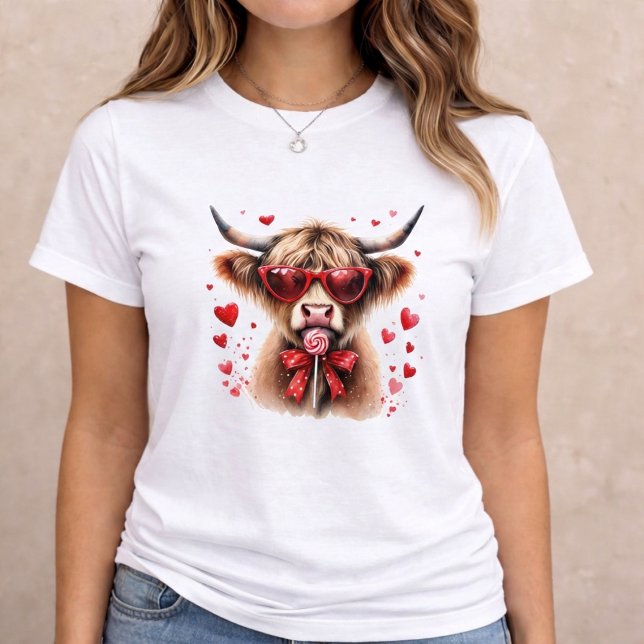 Cute Cow Valentine Gift Tri-Blend Shirt (Von Creator hochgeladen)