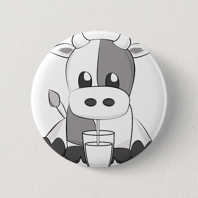Cute cow - weiche Kuh Button (Vorderseite)